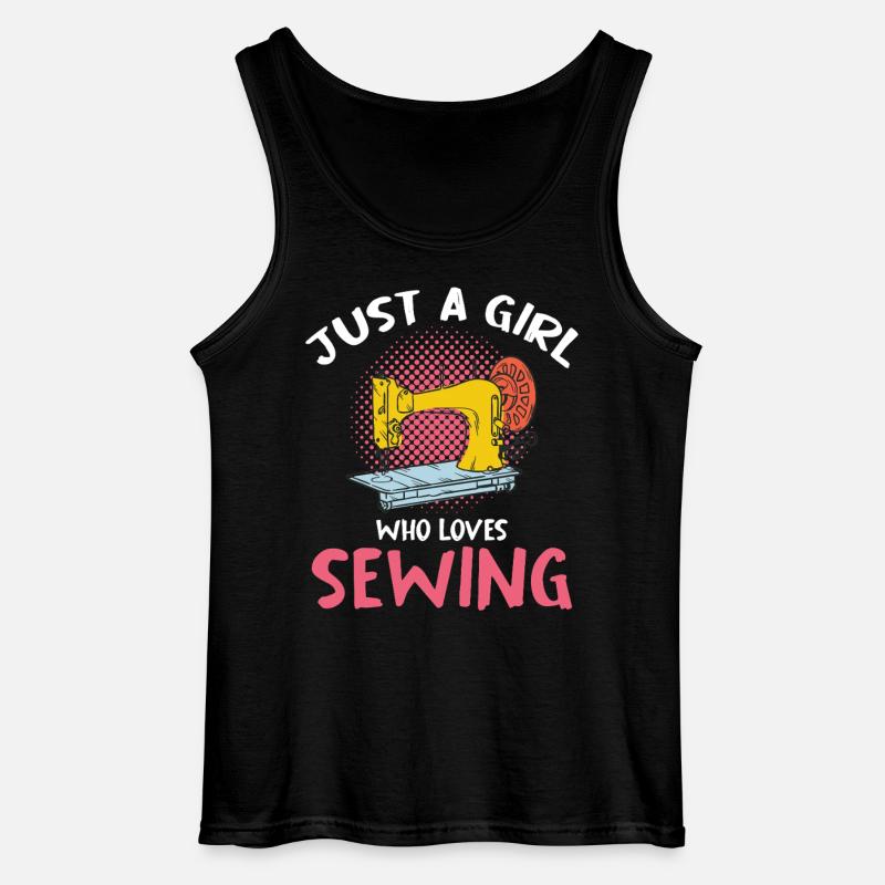 Nur ein Mädchen liebt Nähen - Gildan Männer Tank Top - Schwarz