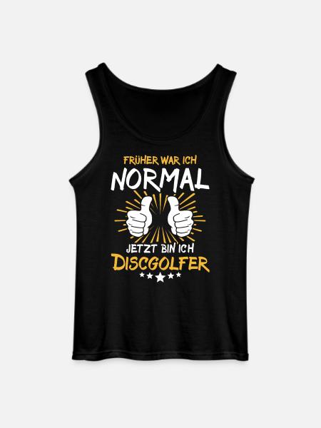 Disc golfer saying - Gildan Men’s Tank Top - black