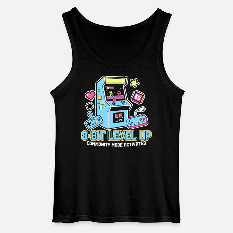 8-Bit LEVEL Arcade Retro Gaming Community - Gildan Männer Tank Top - Schwarz