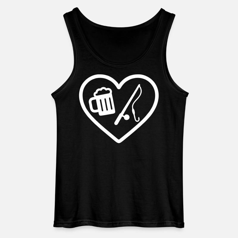 Heart Angel-Bier - Gildan Männer Tank Top - Schwarz