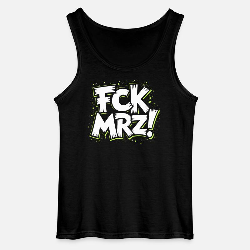 FCK MRZ Politischer Protest Slogan - Gildan Männer Tank Top - Schwarz