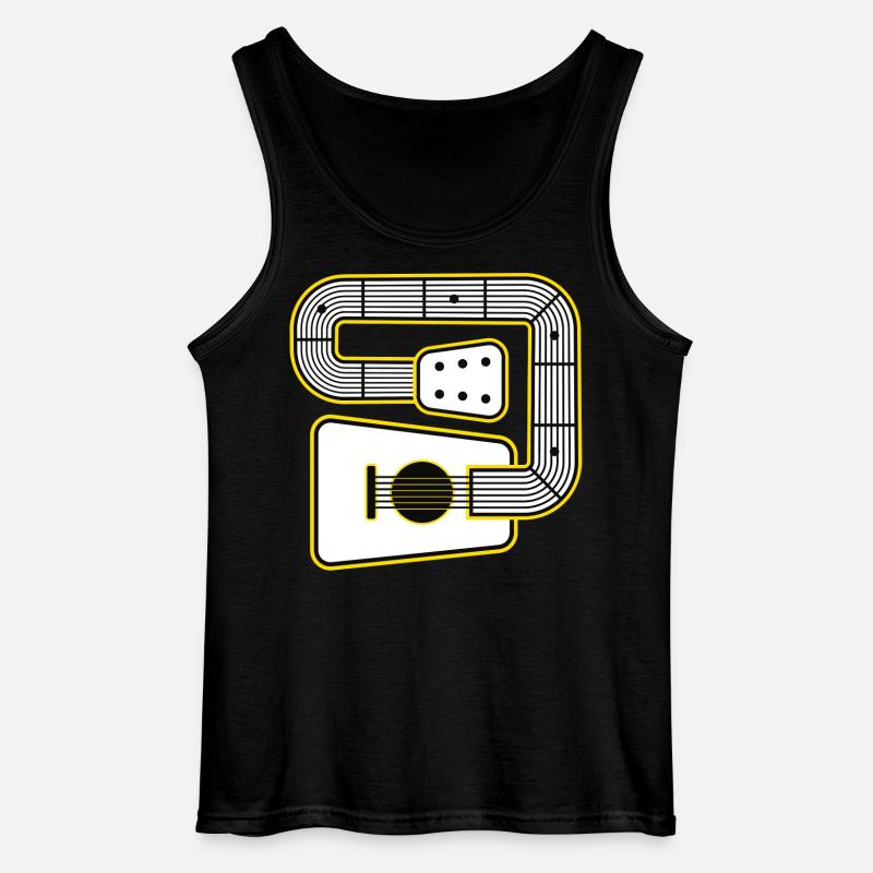 Abstrakte Formgitarre - Gildan Männer Tank Top - Schwarz