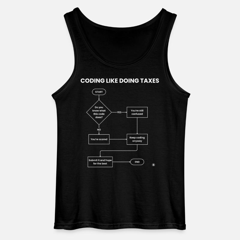 Codierung wie Steuererklärung – Hope Gift einreichen - Gildan Männer Tank Top - Schwarz
