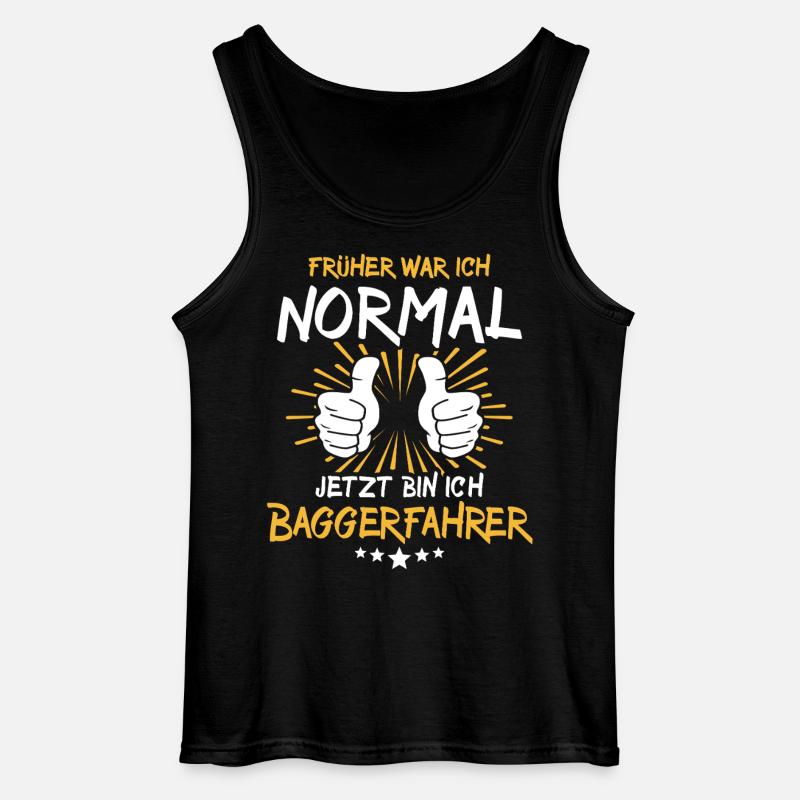Baggerfahrer Spruch - Gildan Männer Tank Top - Schwarz