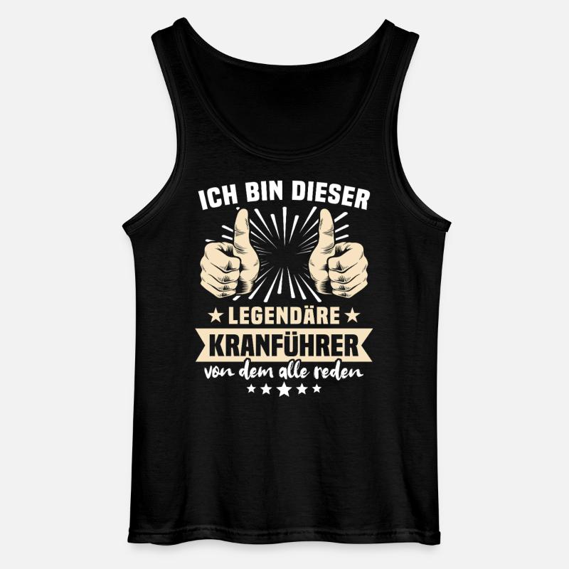 Crane Operator Sayings - Gildan Men’s Tank Top - black