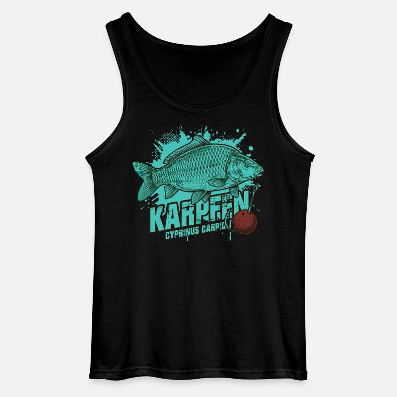 Karpfen – Der König des Sees - Gildan Männer Tank Top - Schwarz