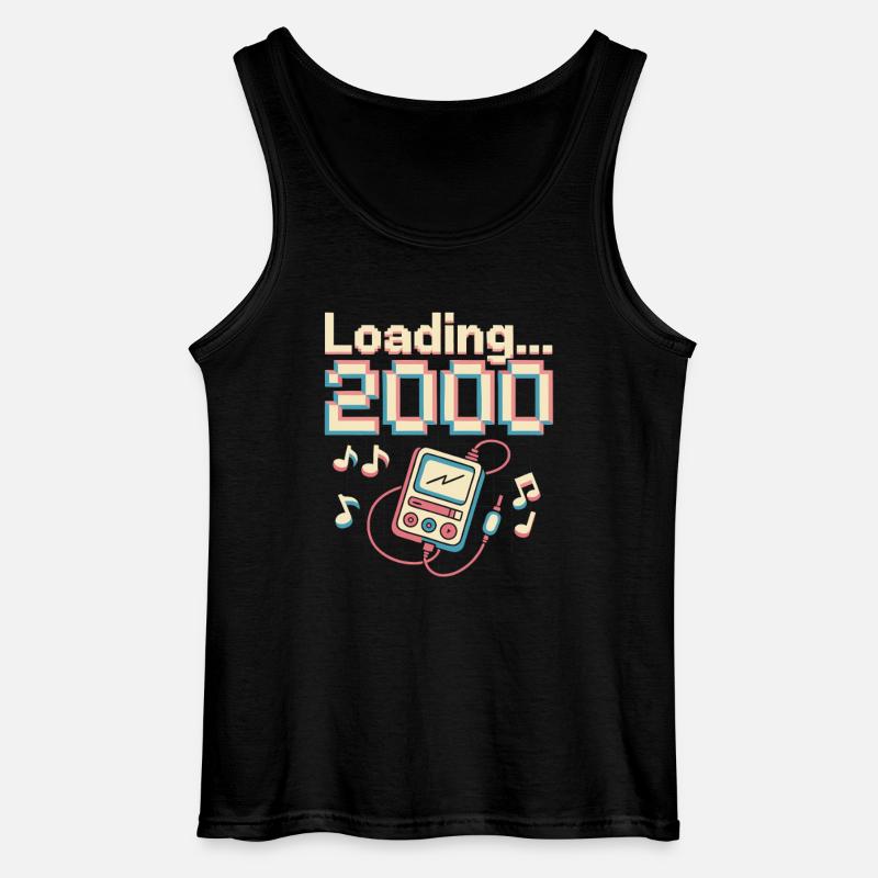 Conception de pixels Y2K – Chargement 2000 - Débardeur Gildan Homme - noir
