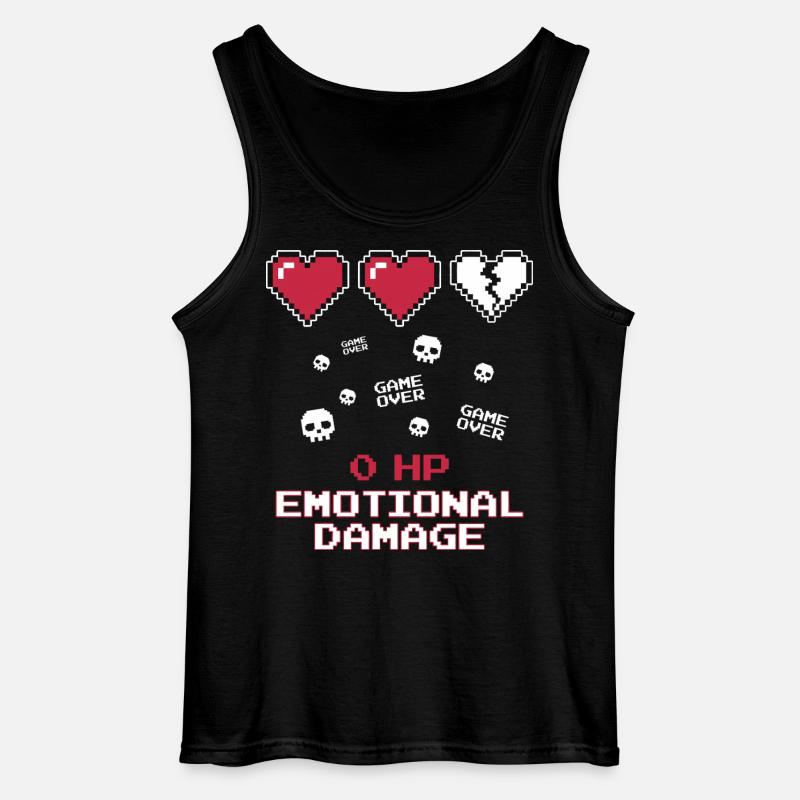 Emotional Damage Pixel - Gildan Männer Tank Top - Schwarz