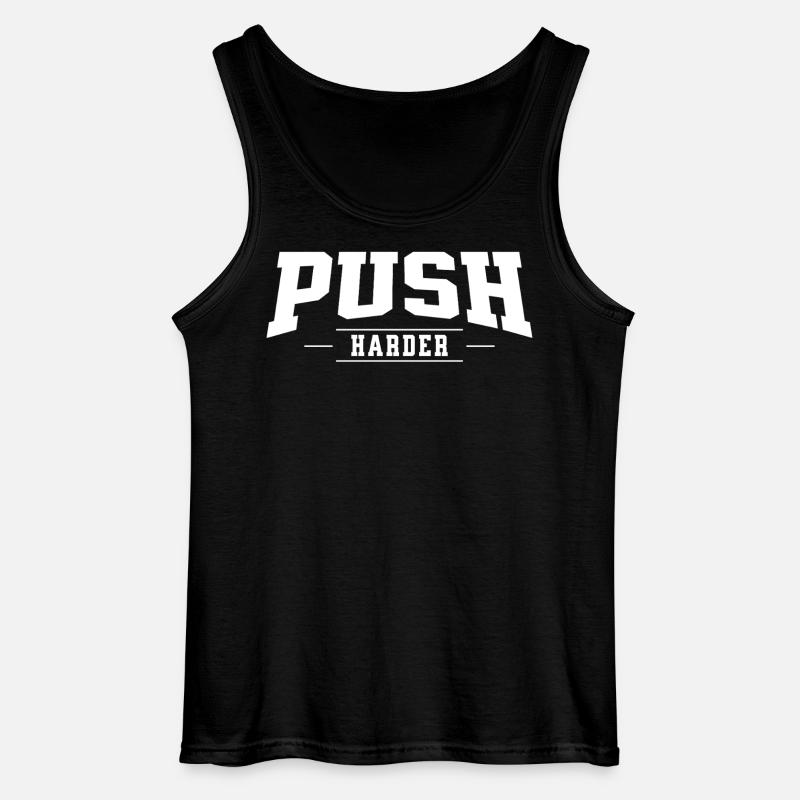 Push Harder - Gildan Männer Tank Top - Schwarz