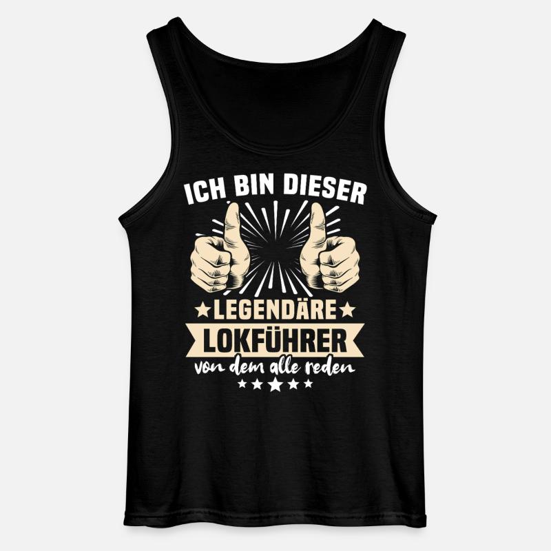 Lokführer Sprüche - Gildan Männer Tank Top - Schwarz