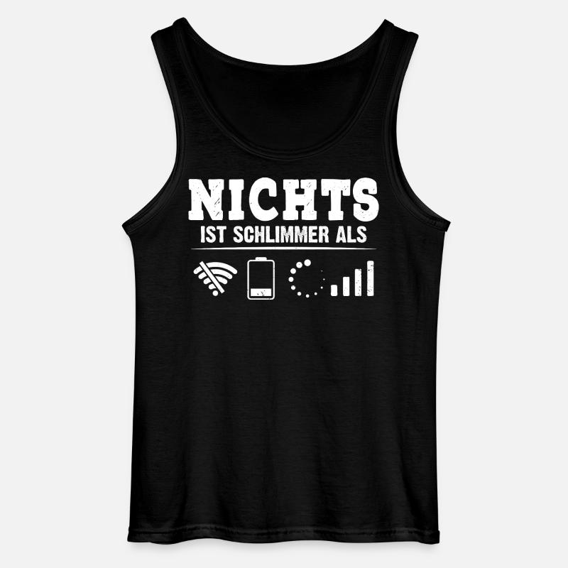 Coder NICHTS IST SCHLIMMER ALS LUSTIG - Gildan Männer Tank Top - Schwarz