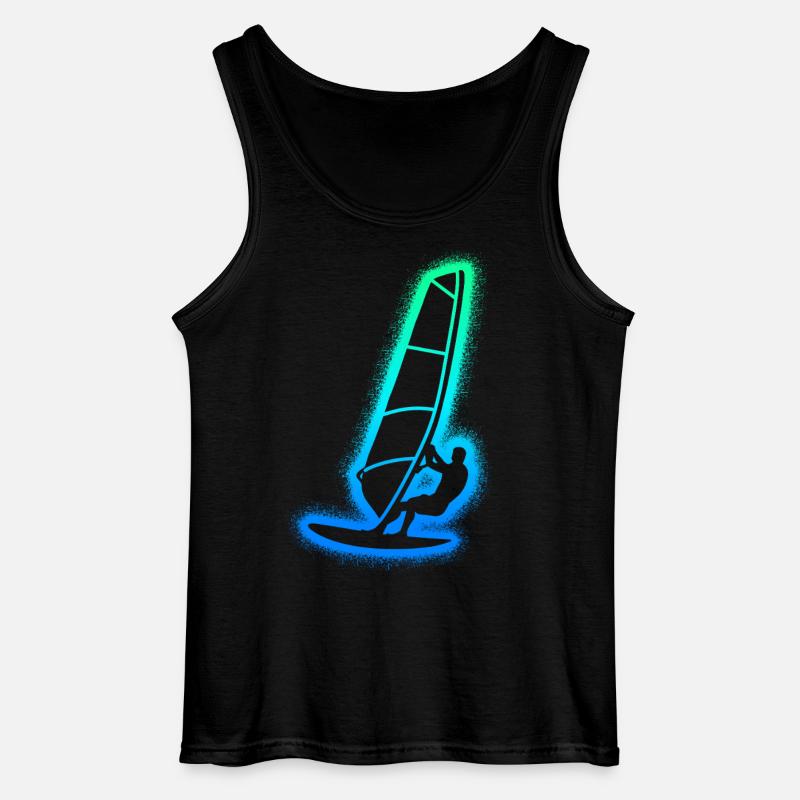 Windsurfen Windsurfer Kinder Herren Windsurf - Gildan Männer Tank Top - Schwarz