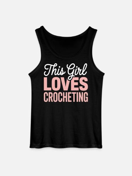 Cette fille adore le crochet - Débardeur Gildan Homme - noir