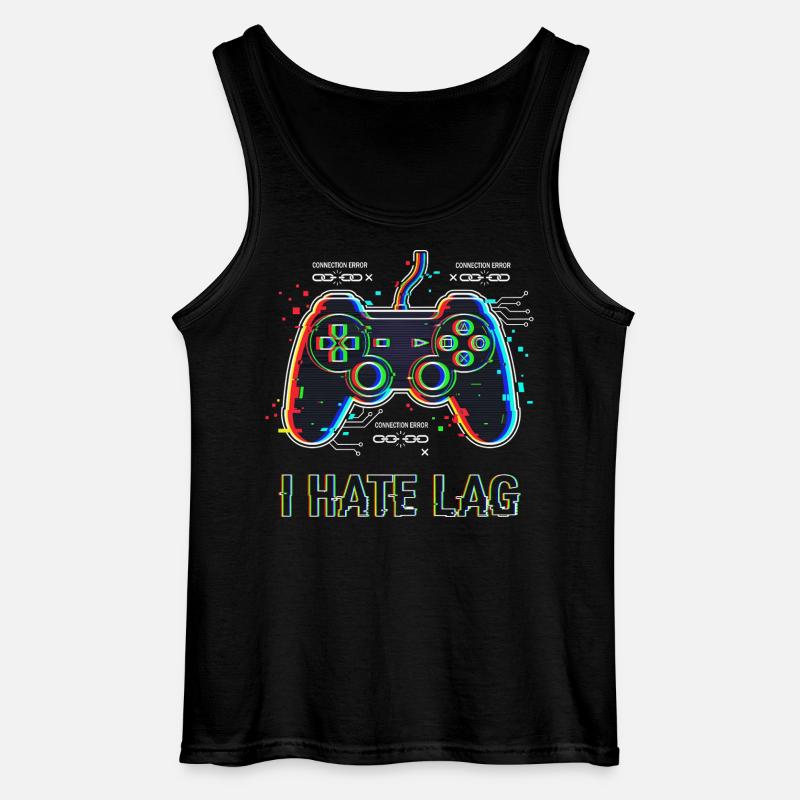 I Hate Lag Glitch - Gildan Männer Tank Top - Schwarz