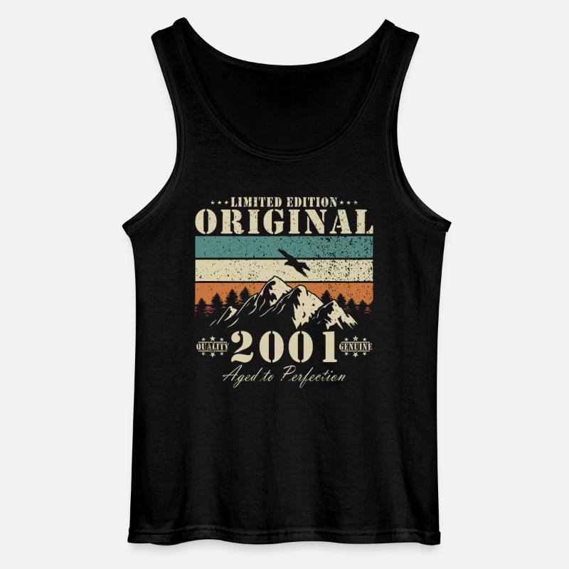 Limitierte Original 2001 Berglandschaft - Gildan Männer Tank Top - Schwarz