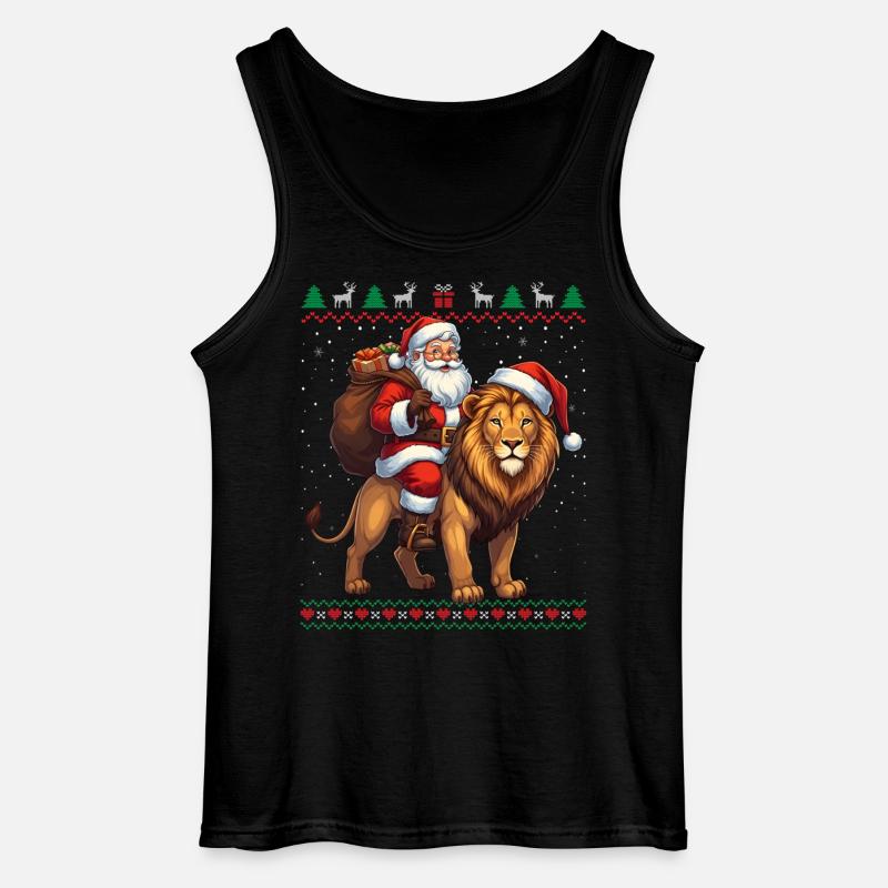 Fun Ugly Santa Weihnachtspullover - Gildan Männer Tank Top - Schwarz