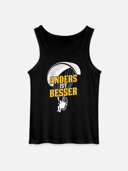 Paraglider DIFFERENT IS BETTER Fun - Gildan Men’s Tank Top - black