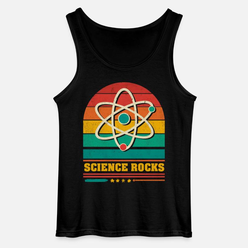 Wissenschaft im Regenbogen-Atom - Gildan Männer Tank Top - Schwarz