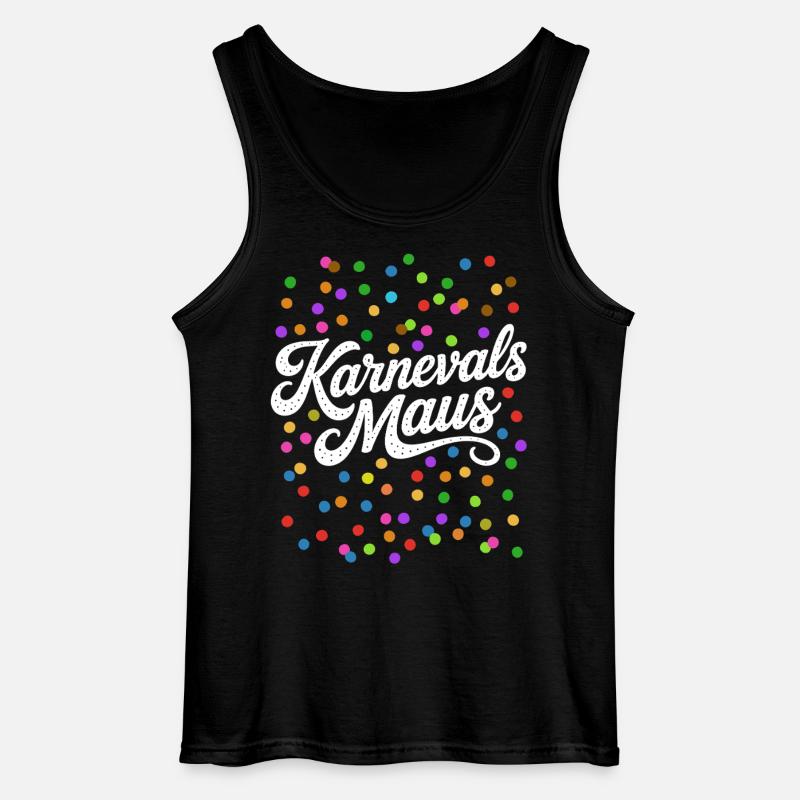 Karnevals Maus Konfetti Kostüm - Gildan Männer Tank Top - Schwarz