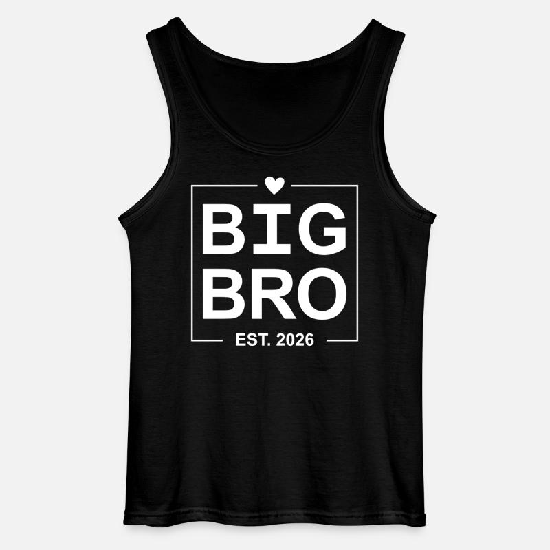 Big Bro Est. 2026 - Gildan Männer Tank Top - Schwarz