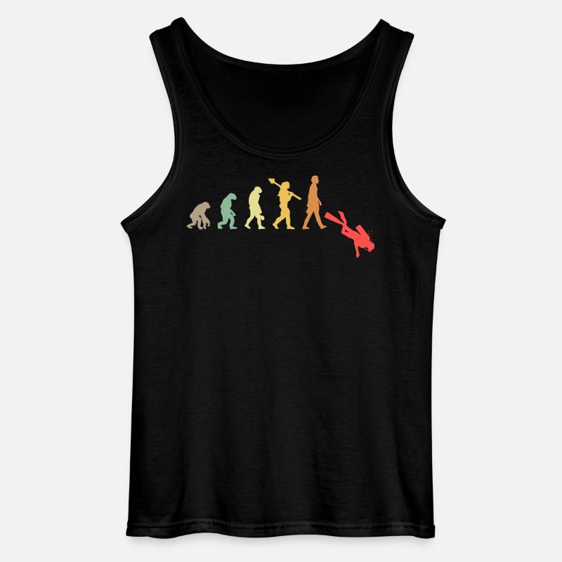 Evolution Tauchen Scuba Diver - Gildan Männer Tank Top - Schwarz