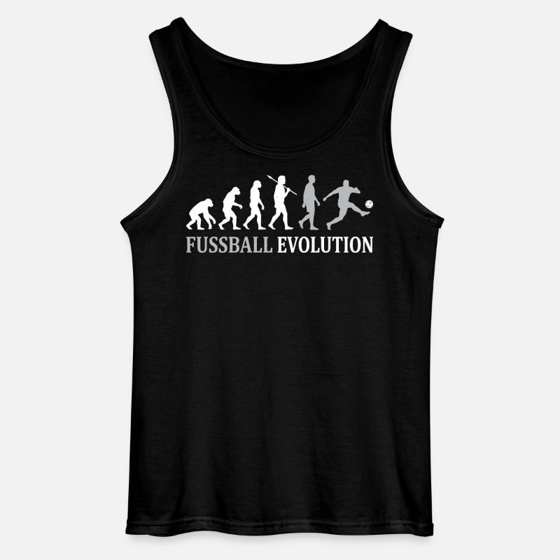 Fußball Evolution – Vom Affen zum Kicker - Gildan Männer Tank Top - Schwarz