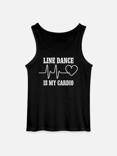 Line Dance Cardio Herz - Gildan Männer Tank Top - Schwarz