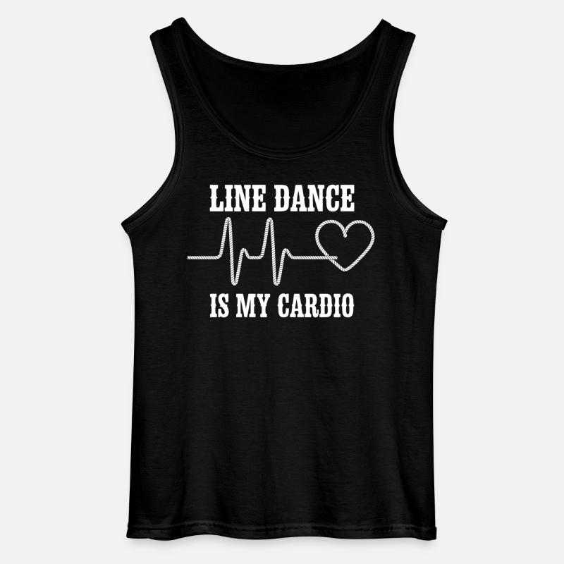 Line Dance Cardio Herz - Gildan Männer Tank Top - Schwarz