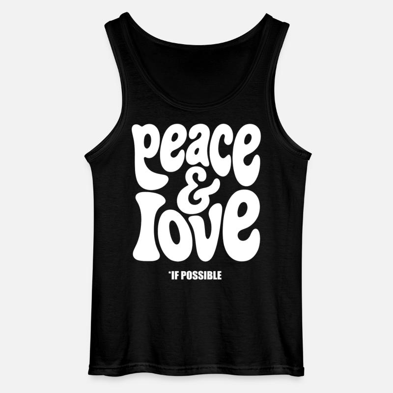 FRIEDENSLIEBE #2 – lass uns reden. - Gildan Männer Tank Top - Schwarz