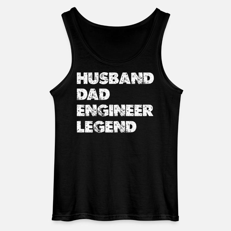 Husband Dad Engineer Legend - Gildan Men’s Tank Top - black
