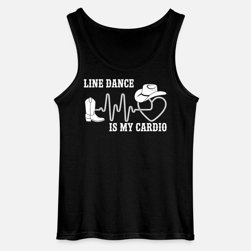 Line Dance Is My Cardio - Gildan Männer Tank Top - Schwarz