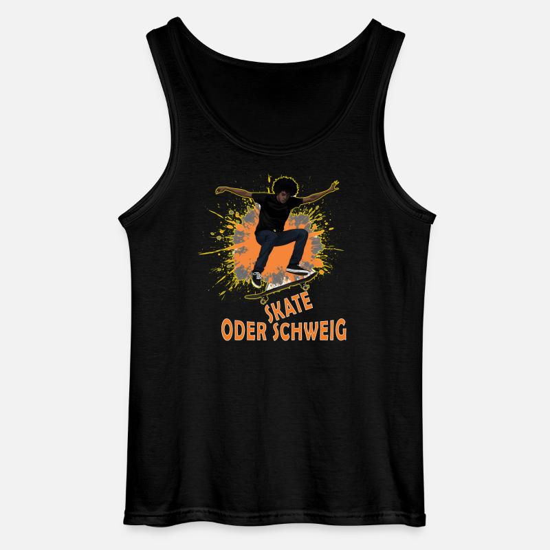 Skate Oder Schweig Splash - Gildan Männer Tank Top - Schwarz