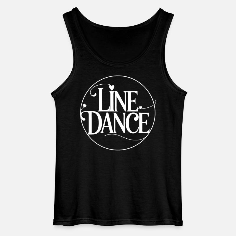 Line Dance Kreis Logo - Gildan Männer Tank Top - Schwarz