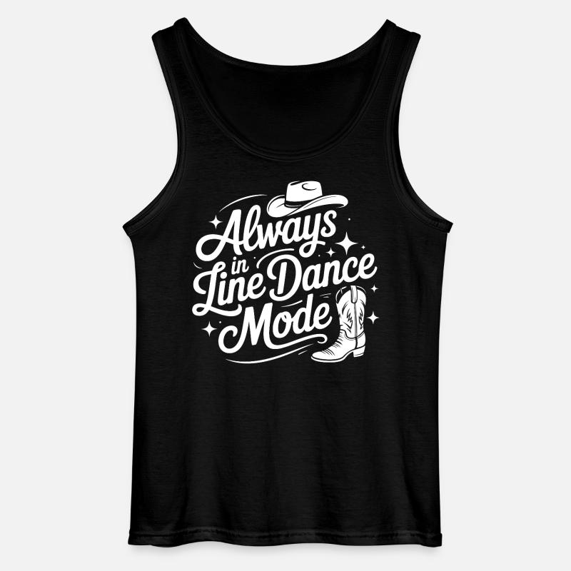 Always in Line Dance Mode - Gildan Männer Tank Top - Schwarz