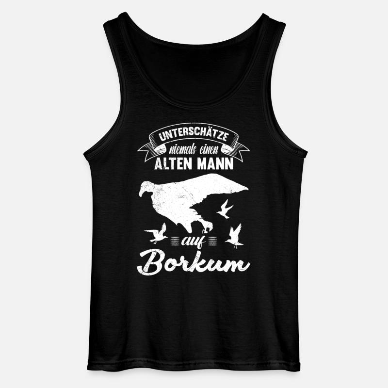 NEVER UNDERESTIMATE AN OLD MAN - Gildan Men’s Tank Top - black