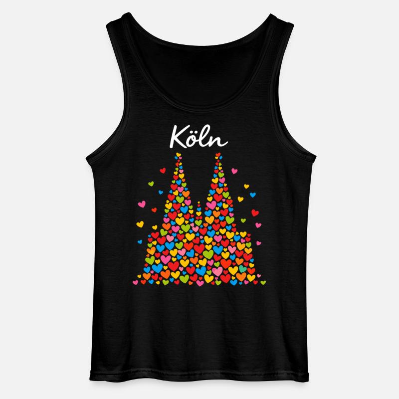 Köln Karneval Alaaf Konfetti Geschenk - Gildan Männer Tank Top - Schwarz