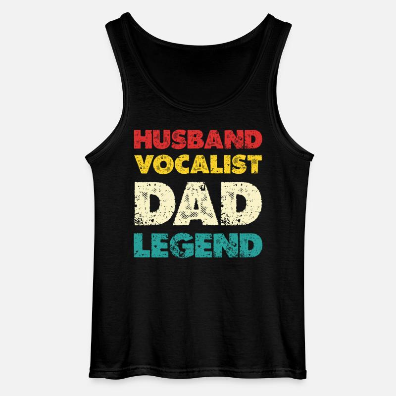 Husband Vocalist Dad Legend - Gildan Männer Tank Top - Schwarz
