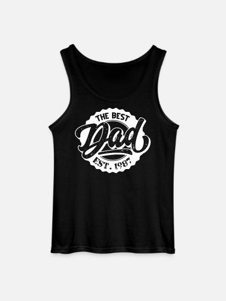 The Best Dad EST (1987) - Gildan Men’s Tank Top - black