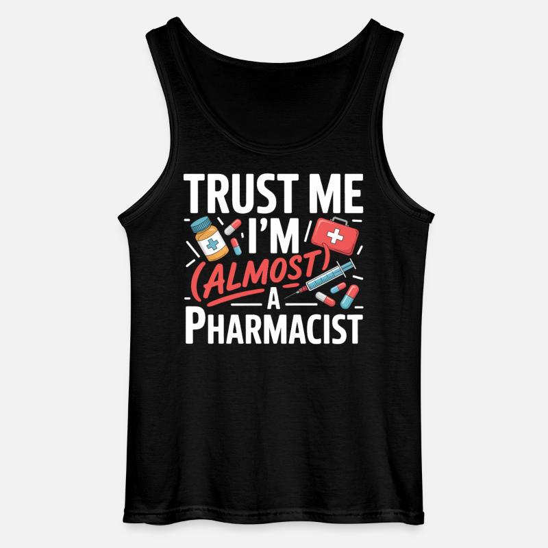 Trust Me I'm Almost a Pharmacist - Gildan Männer Tank Top - Schwarz