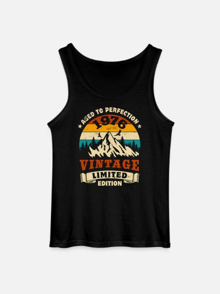 Limited Edition 1976 Birthday Gift - Gildan Men’s Tank Top - black