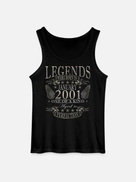25e anniversaire Original janvier 2001 - Débardeur Gildan Homme - noir