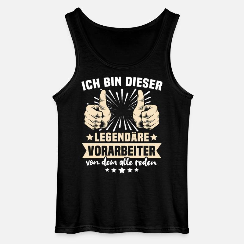 Vorarbeiter Sprüche - Gildan Männer Tank Top - Schwarz