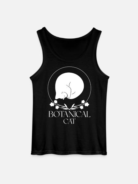 Minimalistische botanische Katze - Gildan Männer Tank Top - Schwarz