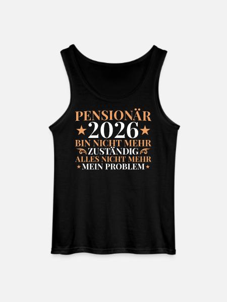 Retraité 2026 Plus responsable - Pension - Débardeur Gildan Homme - noir