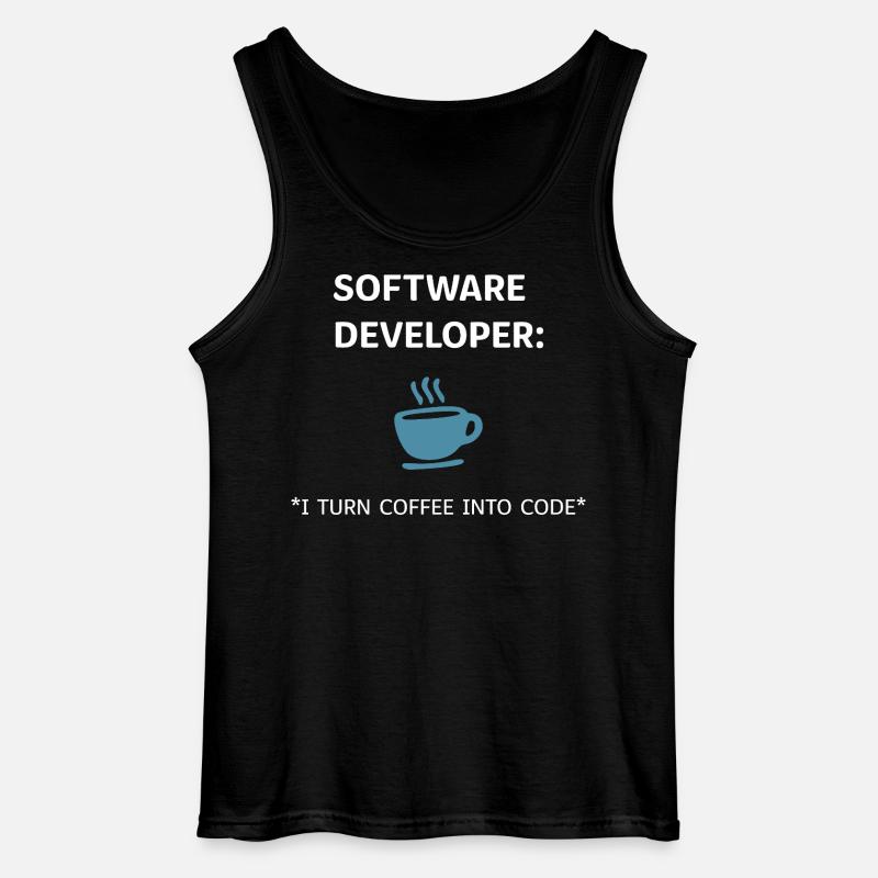 Software Developer - Coffee Edition - Gildan Men’s Tank Top - black