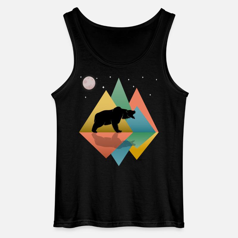 Bär in den Bergen - Gildan Männer Tank Top - Schwarz