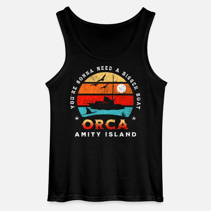 Orca - Amity Island - Gildan Männer Tank Top - Schwarz