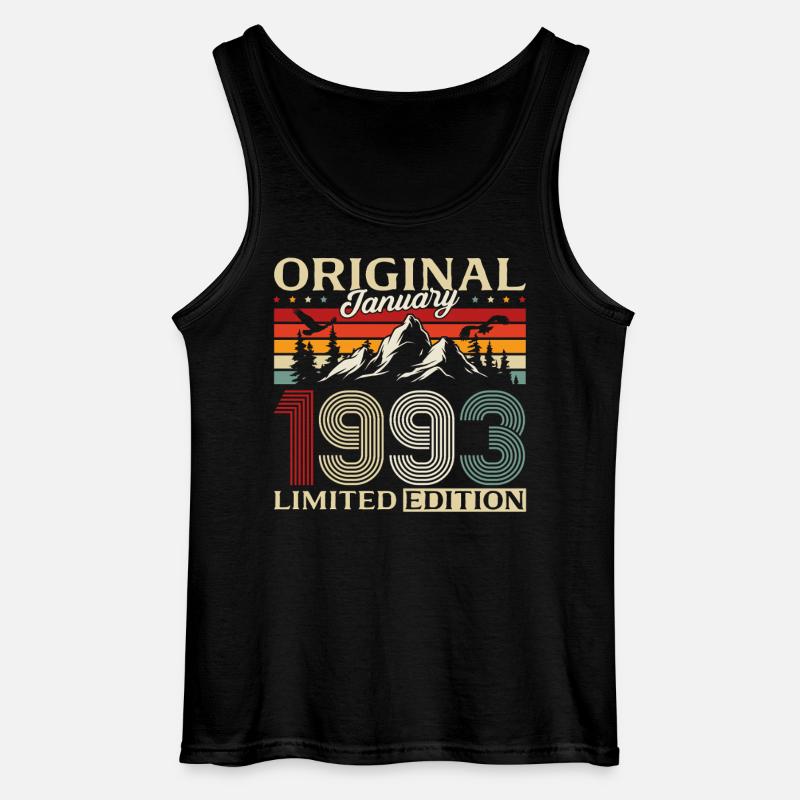 33rd Birthday Original January 1993 - Gildan Men’s Tank Top - black