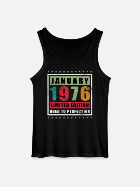 Janvier 1976 Édition limitée - Débardeur Gildan Homme - noir