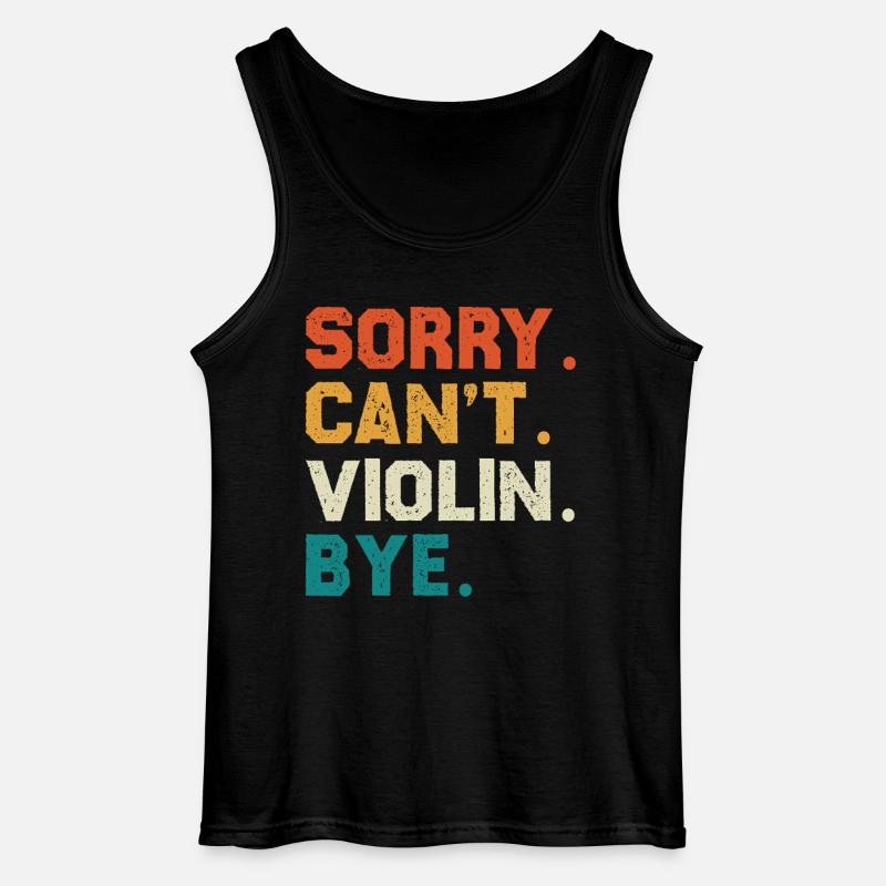 Sorry Can't Violin Bye - Gildan Männer Tank Top - Schwarz